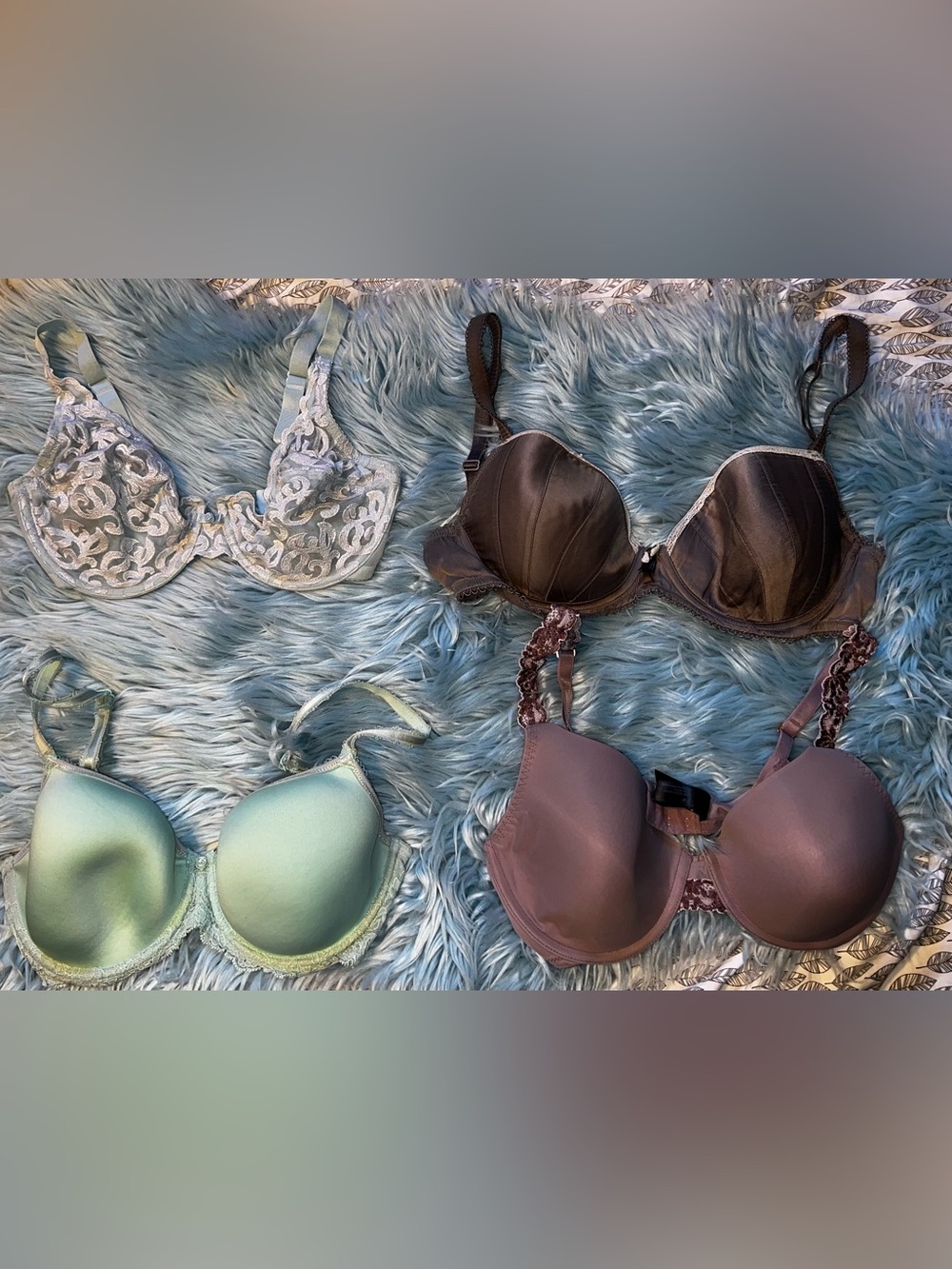 Pre Loved Lot of 6 Womens Underwire Bras 34D in Multicolors-Wacoal,Laperla